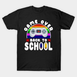 Funny Game Over Kids Student Back To School T-Shirt